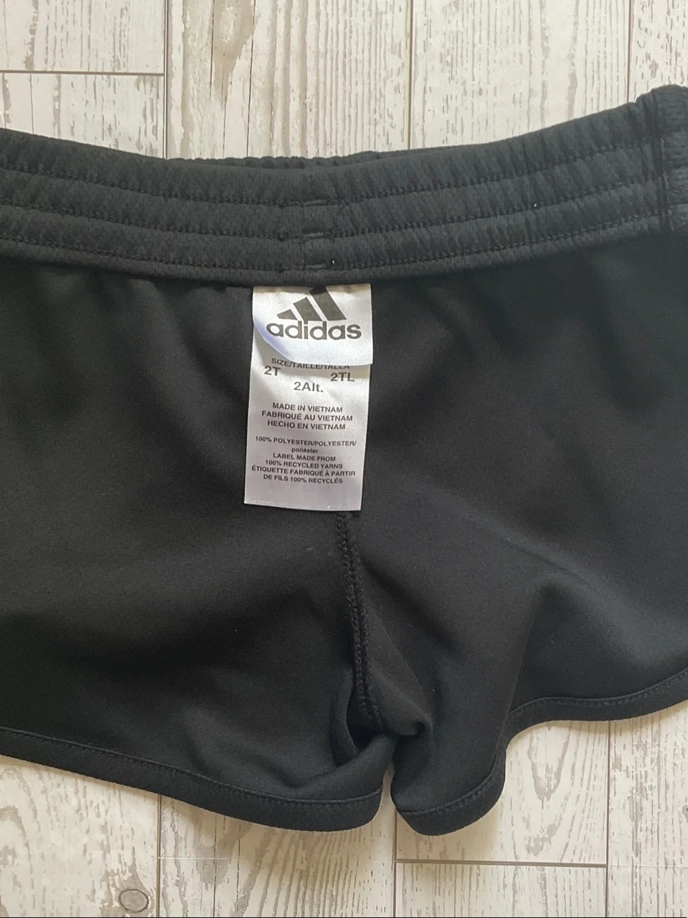 adidas Black Shorts with Pink Stripes